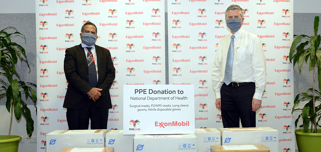  ExxonMobil PNG donates PPE to National Department of Health’s frontline officers